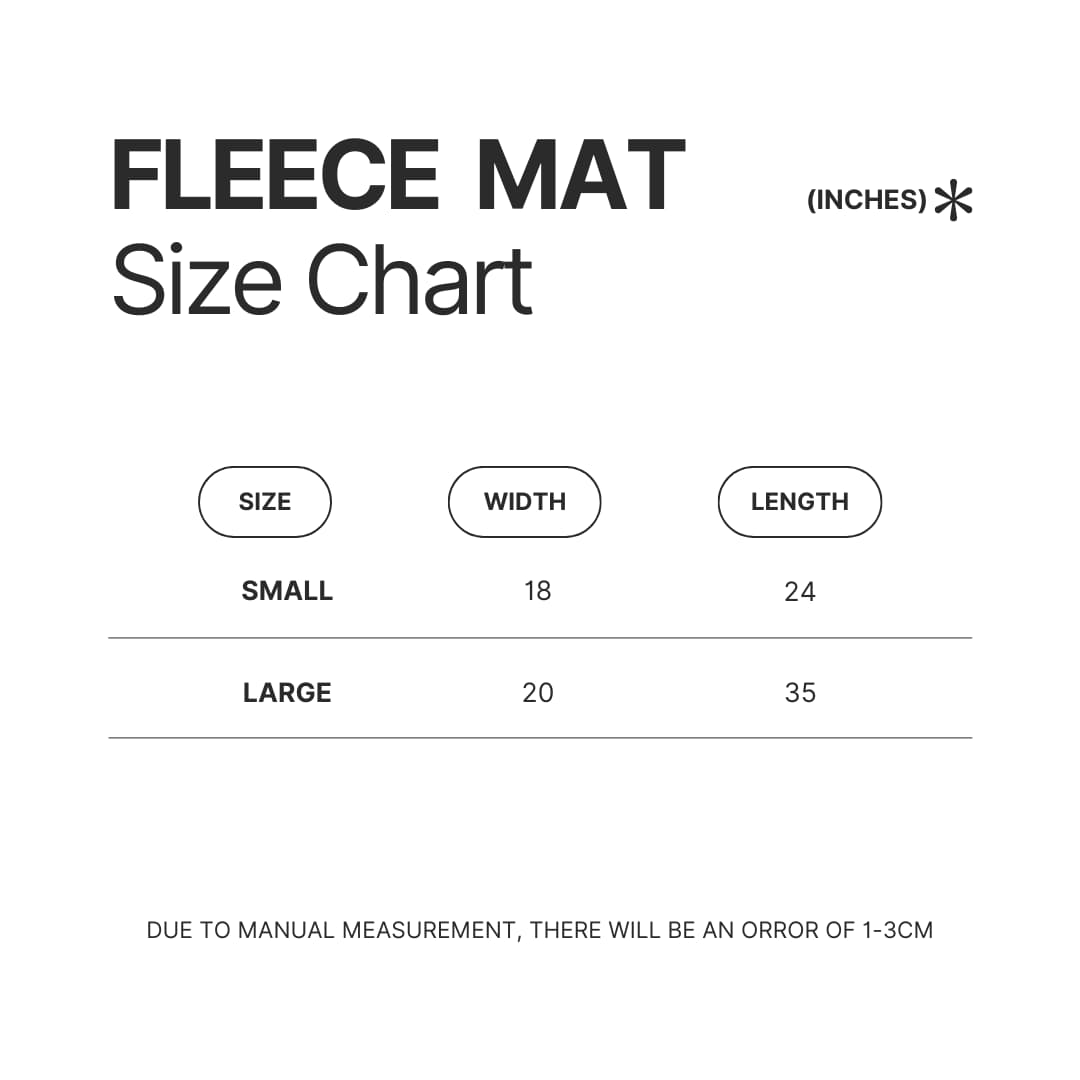 Fleece Mat Size Chart - Chainsaw Man UK Store