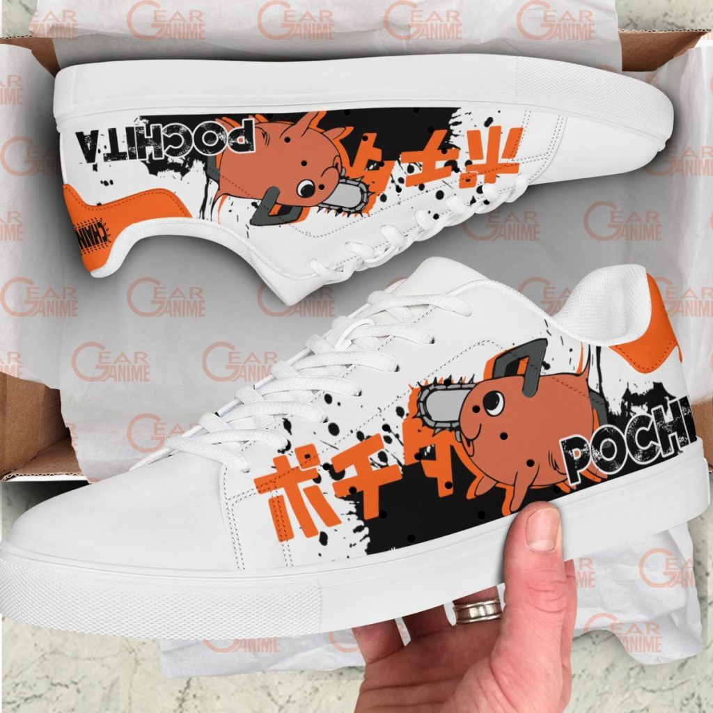Pochita Skate Sneakers Custom Chainsaw Anime Shoes