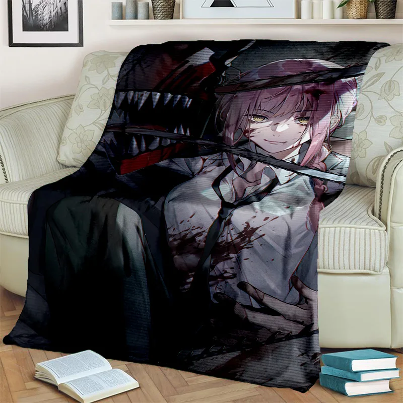 3D Anime Chainsaw Man Cartoon Denji Blanket Soft Throw Blanket for Home Bedroom Bed Sofa Picnic 13 - Chainsaw Man UK Store