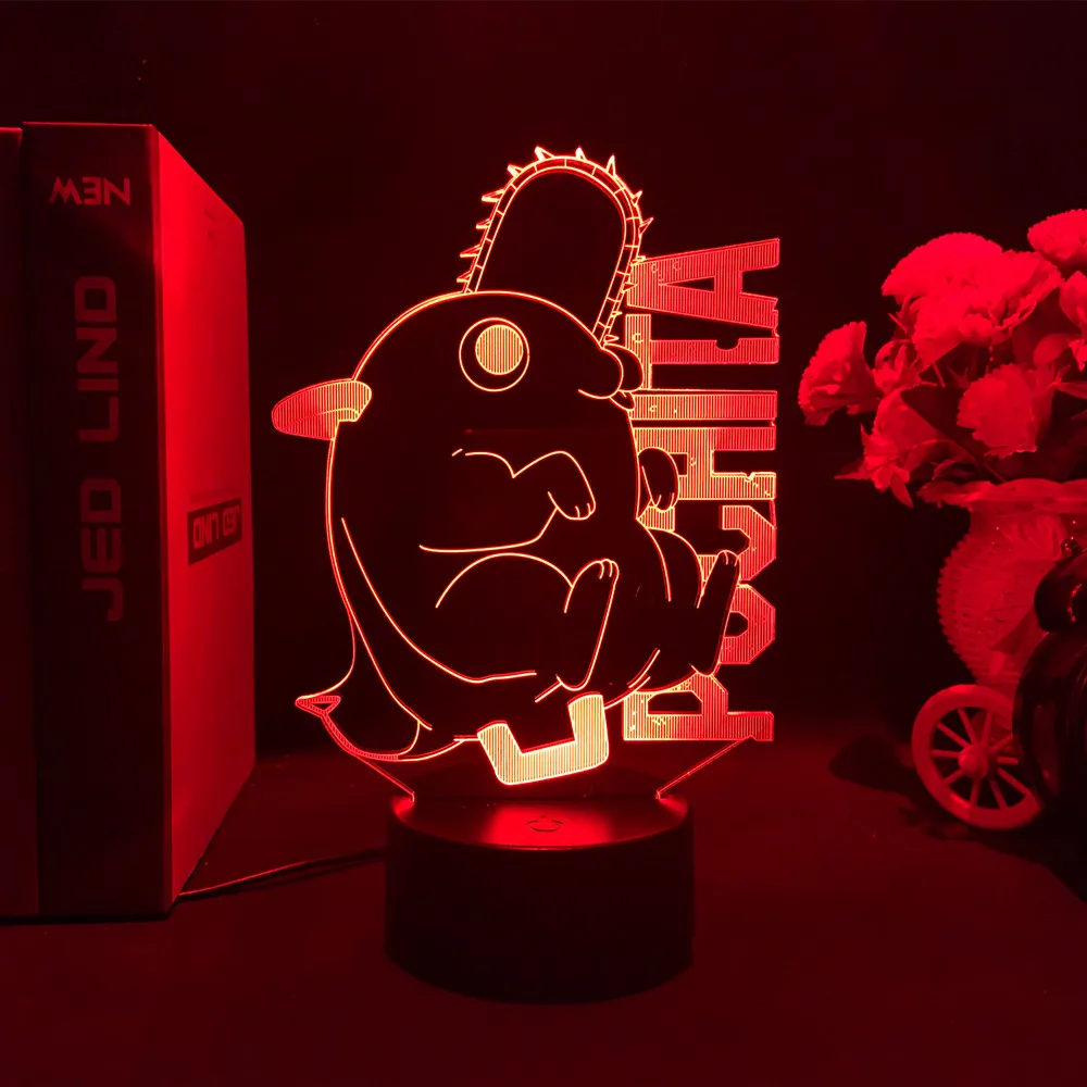 3d Led Lamp Anime Chainsaw Man for Bedroom Decoration Nightlight Kids Birthday Gift Manga Chainsaw Man 6 - Chainsaw Man UK Store