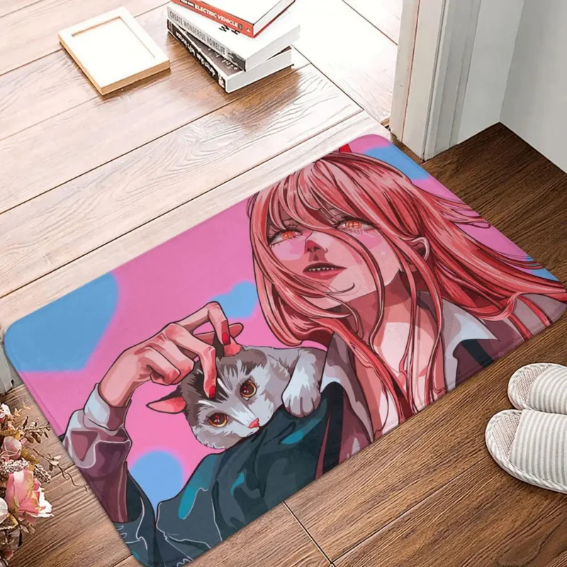 Chainsaw Man Bedroom Mat Power Doormat Flannel Carpet Outdoor Rug Home Decoration - Chainsaw Man UK Store