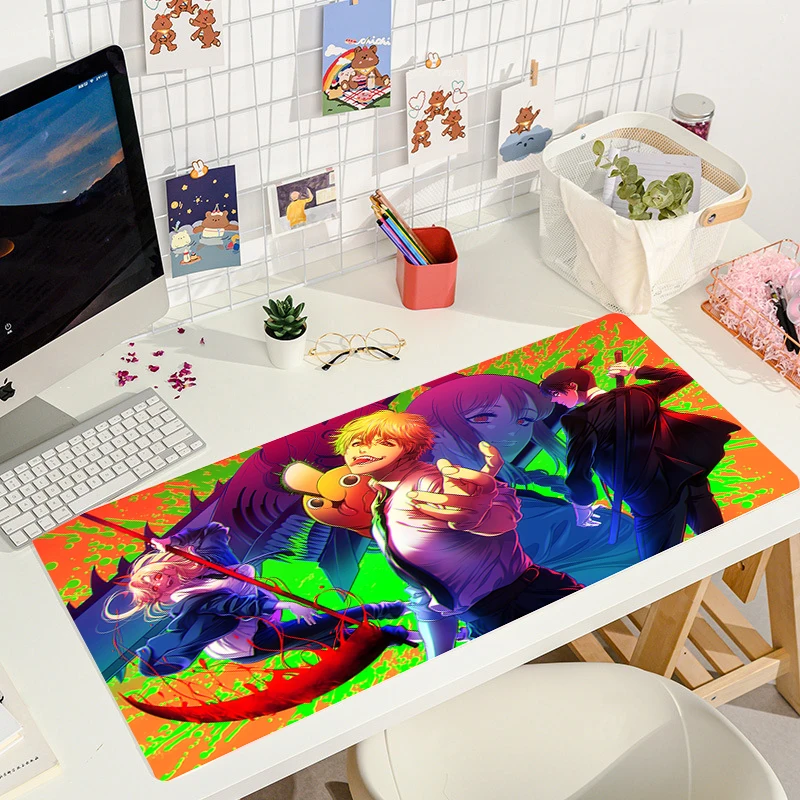 Chainsaw Man Mouse Pad Anime Art Game Mousepad Gamer Rubber Computer Accessories Large Gaming Mouse Mat 1 - Chainsaw Man UK Store