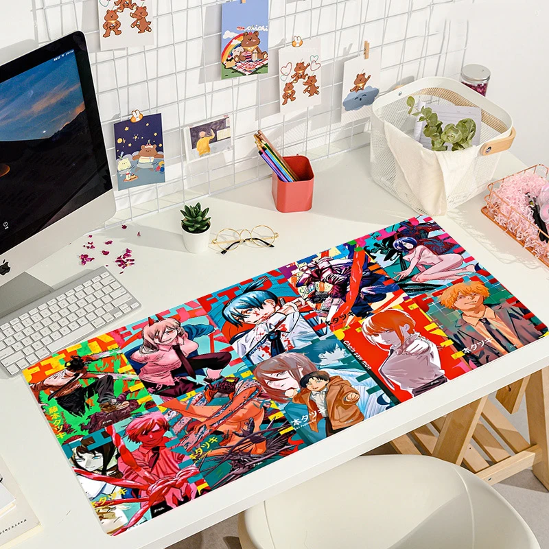 Chainsaw Man Mouse Pad Anime Art Game Mousepad Gamer Rubber Computer Accessories Large Gaming Mouse Mat 4 - Chainsaw Man UK Store