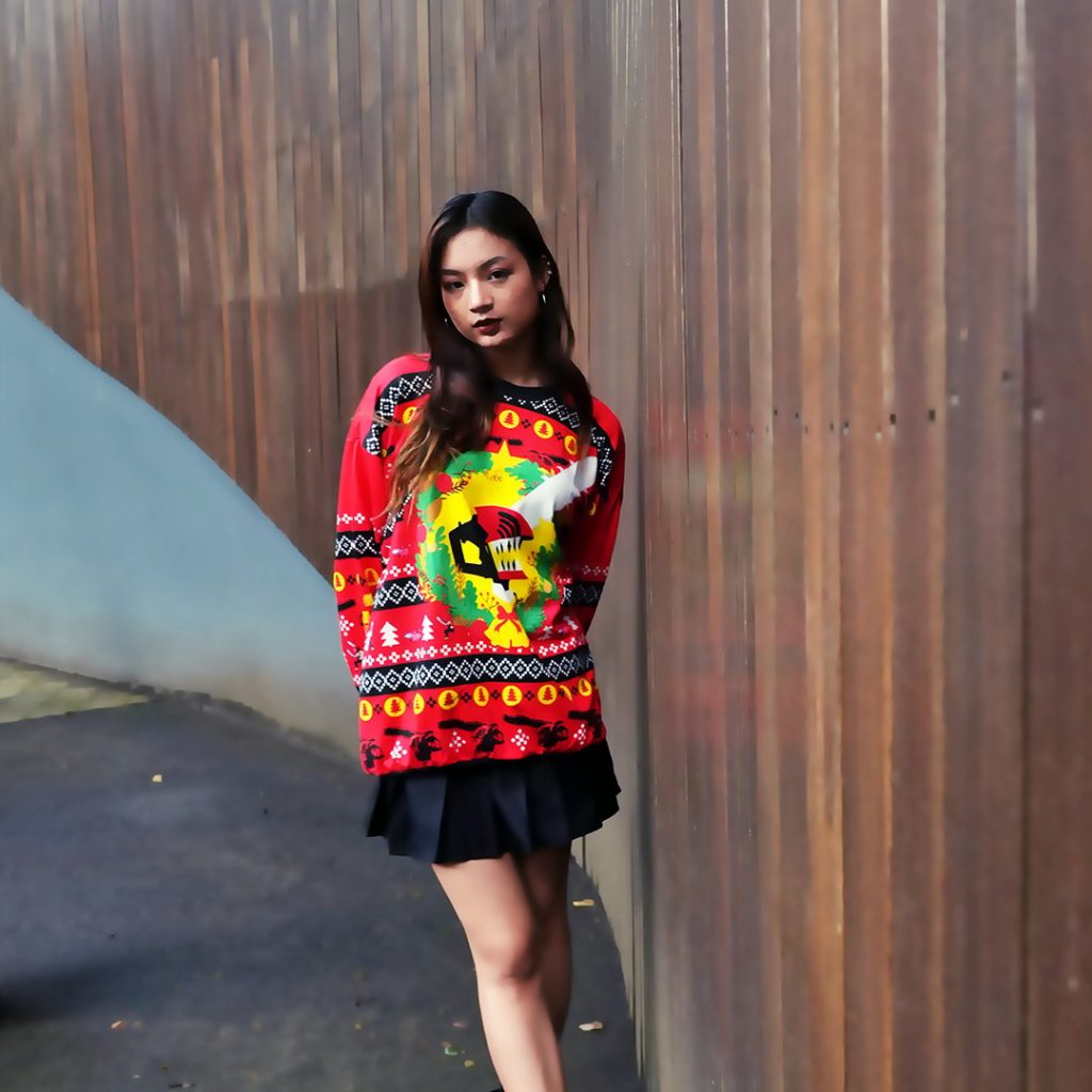 Christmas Dream Chainsaw Man Ugly Christmas Sweater - Image 3