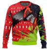 Hybrid Form Denji CM Ugly Christmas Sweater FRONT mockup - Chainsaw Man UK Store