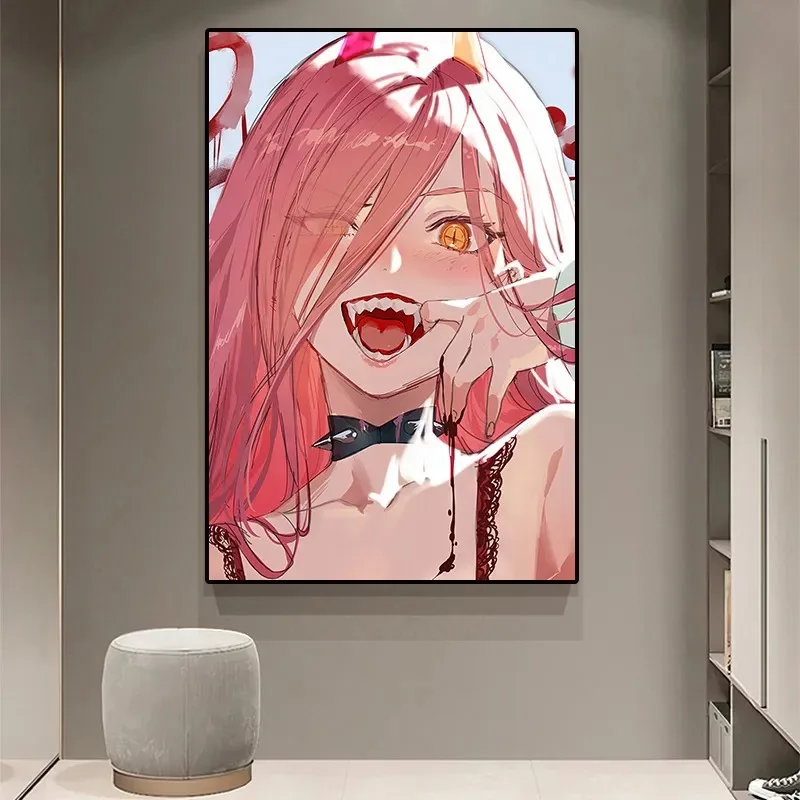 Japan Action Anime Cartoon Chainsaw Man Picture for Kids Room Living Wall Art Decor Home Decoration 13 - Chainsaw Man UK Store