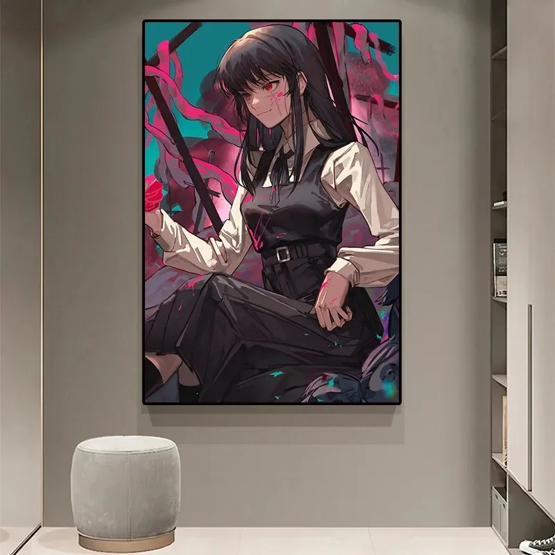 Japan Action Anime Cartoon Chainsaw Man Picture for Kids Room Living Wall Art Decor Home Decoration 18 - Chainsaw Man UK Store