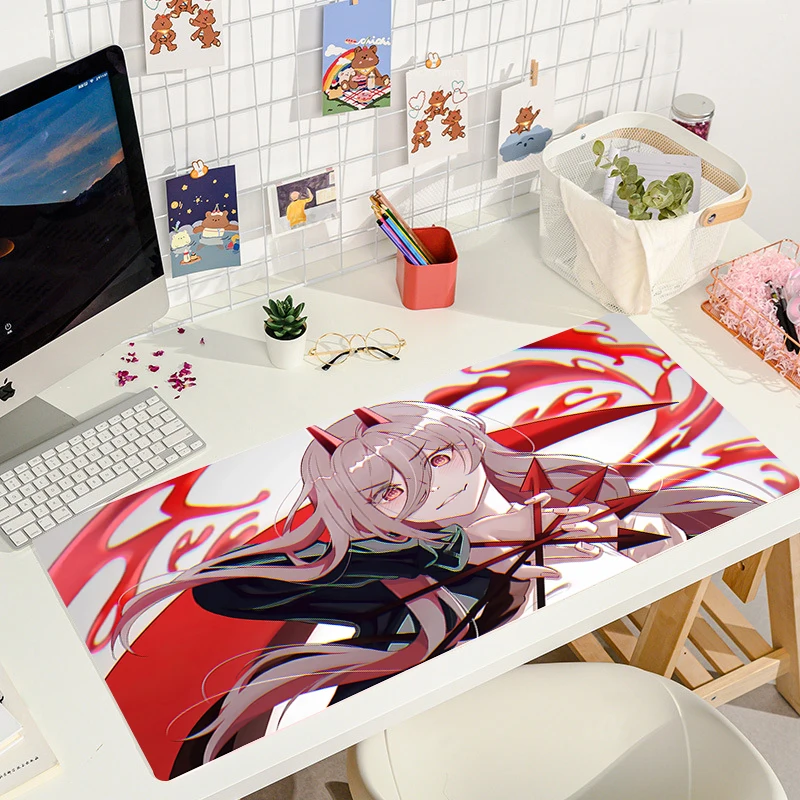 Mouse Pad Kawaii Chainsaw Man Large Mat Gaming Mousepad Compute Mouse Gamer Stitching Desk Mat XXL 3 - Chainsaw Man UK Store